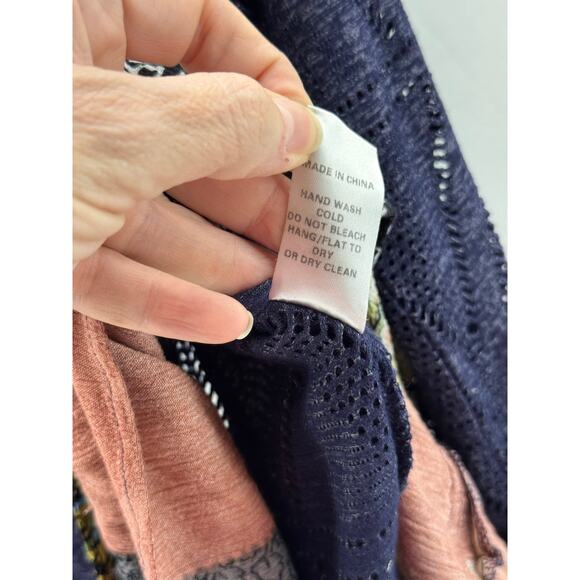 Oddy 1XL women’s blue Boho style top - Picture 6 of 11